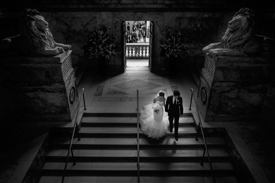 boston public library wedding award winning photo