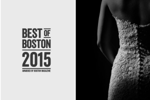 best of boston winner kate mcelwee photo of back of bride's lace dress