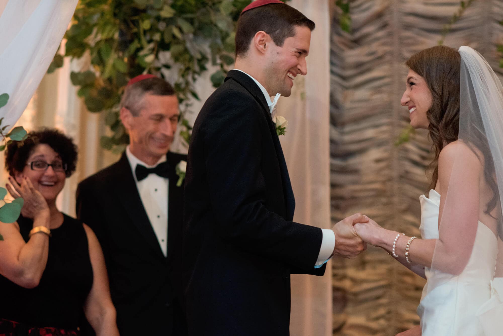fun ring exchange moment at fairmont copley wedding