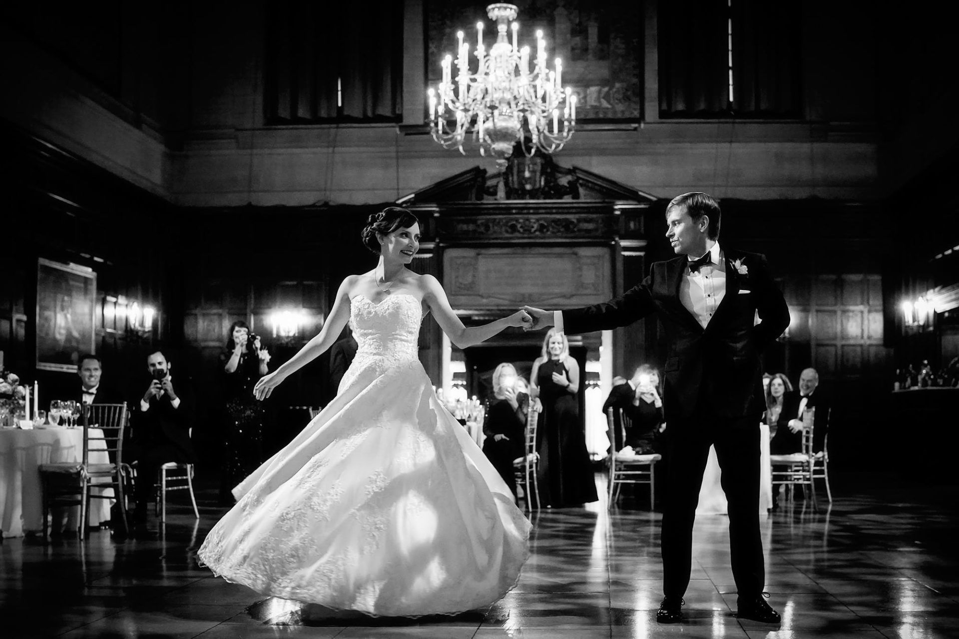 first dance wedding photos at the harvard club in boston