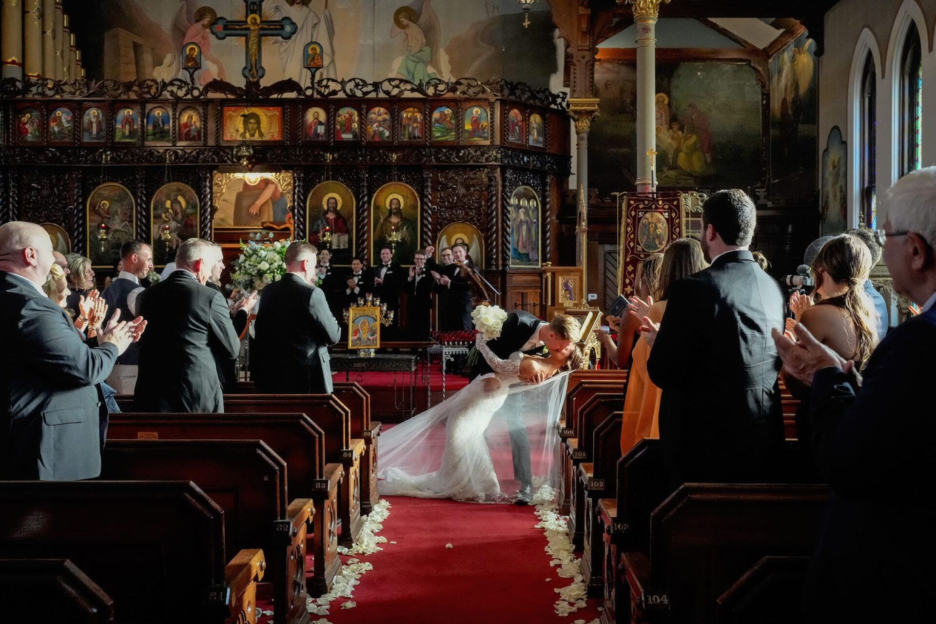 albanian wedding ceremony at st george albanian cathedral boston